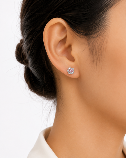 Silver 925 Flower-Shaped Earrings