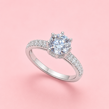 Silver 925 Solitaire Engagement Ring