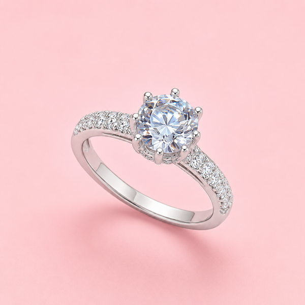 Silver 925 Solitaire Engagement Ring