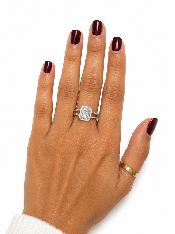 Silver 925 Halo Ring