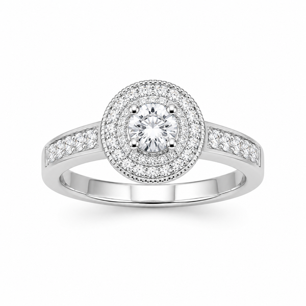 Silver 925 Round Cut Engagement Ring