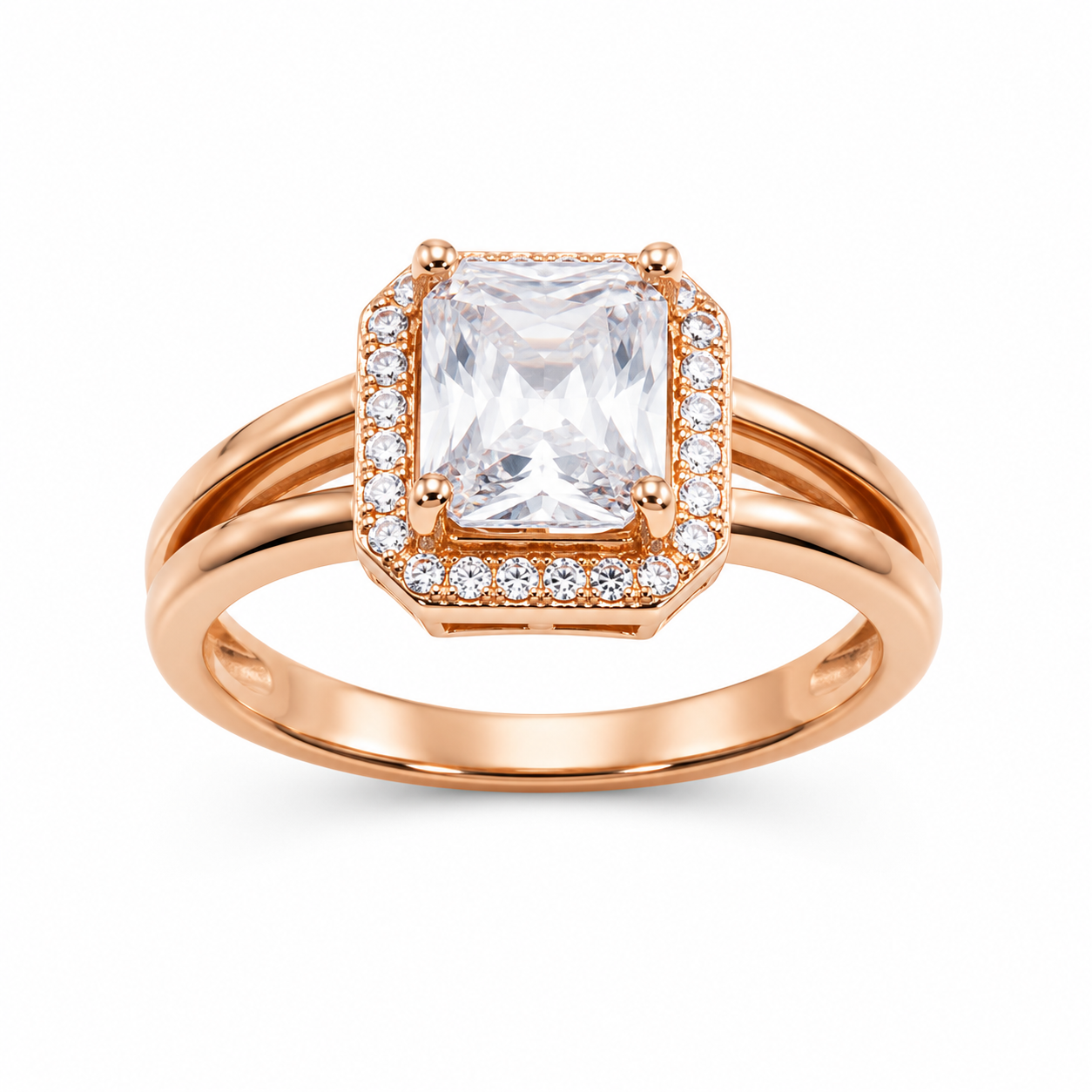 Sliver 925 Rose Gold Wedding Ring