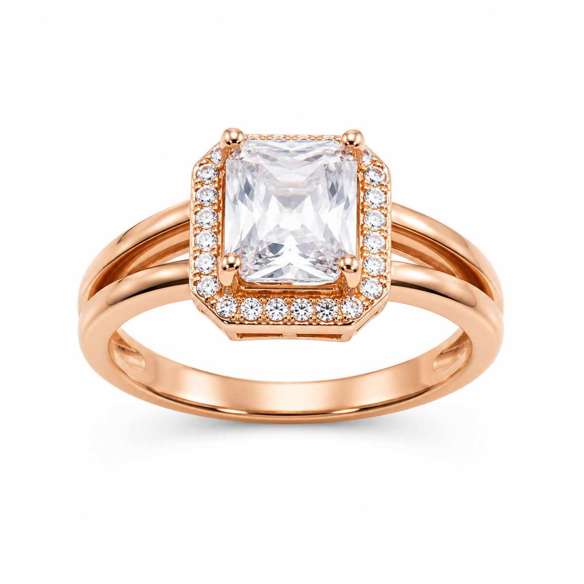 Sliver 925 Rose Gold Wedding Ring