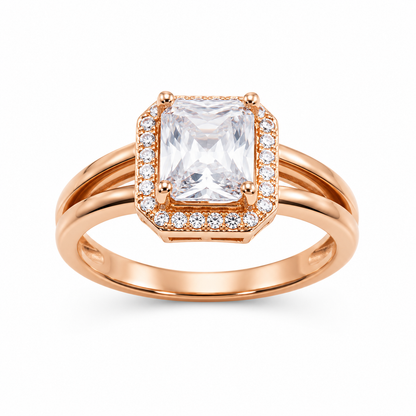 Sliver 925 Rose Gold Wedding Ring