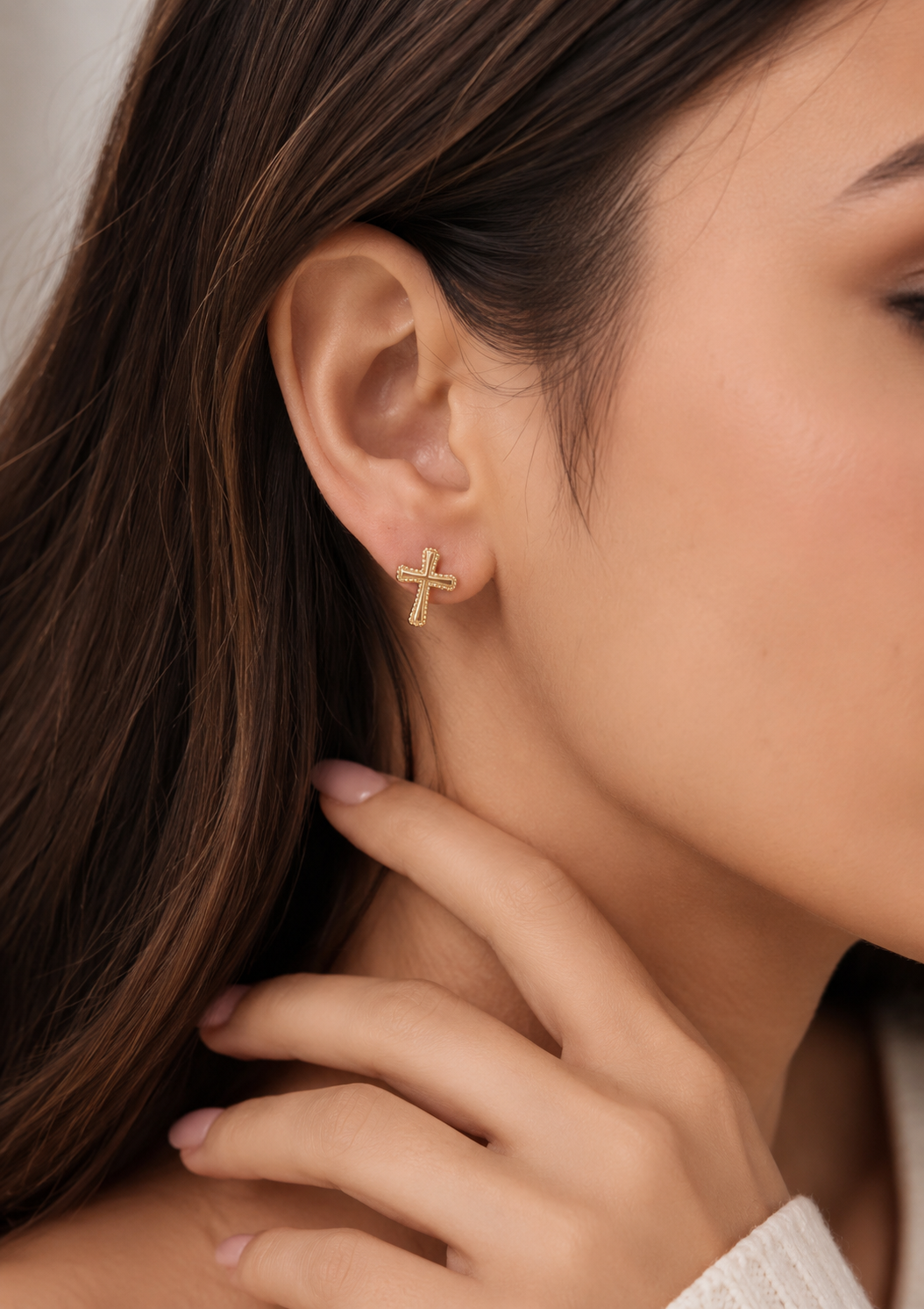 Cross Stud Earring