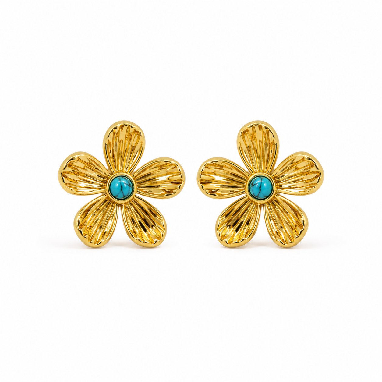 Flower-Shaped Stud Earrings