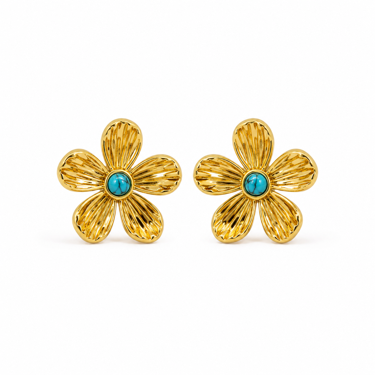 Flower-Shaped Stud Earrings