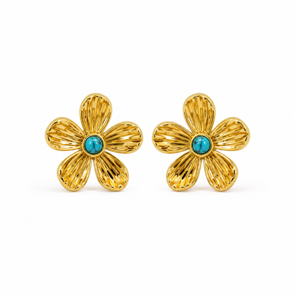 Flower-Shaped Stud Earrings