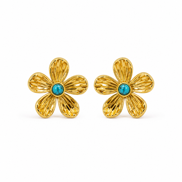 Flower-Shaped Stud Earrings
