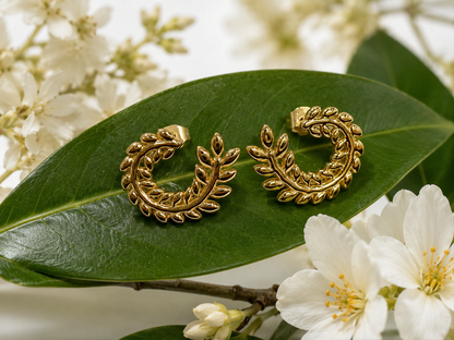 Gold-Tone Stainless Steel Hoop Earrings
