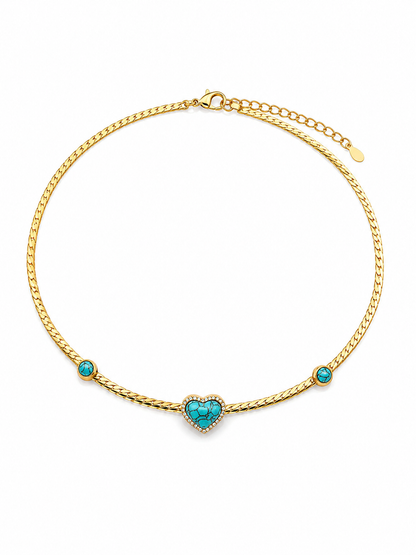 Gold -Tone Heart-Shaped Chain