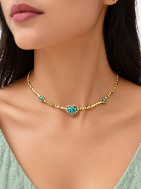 Gold -Tone Heart-Shaped Chain