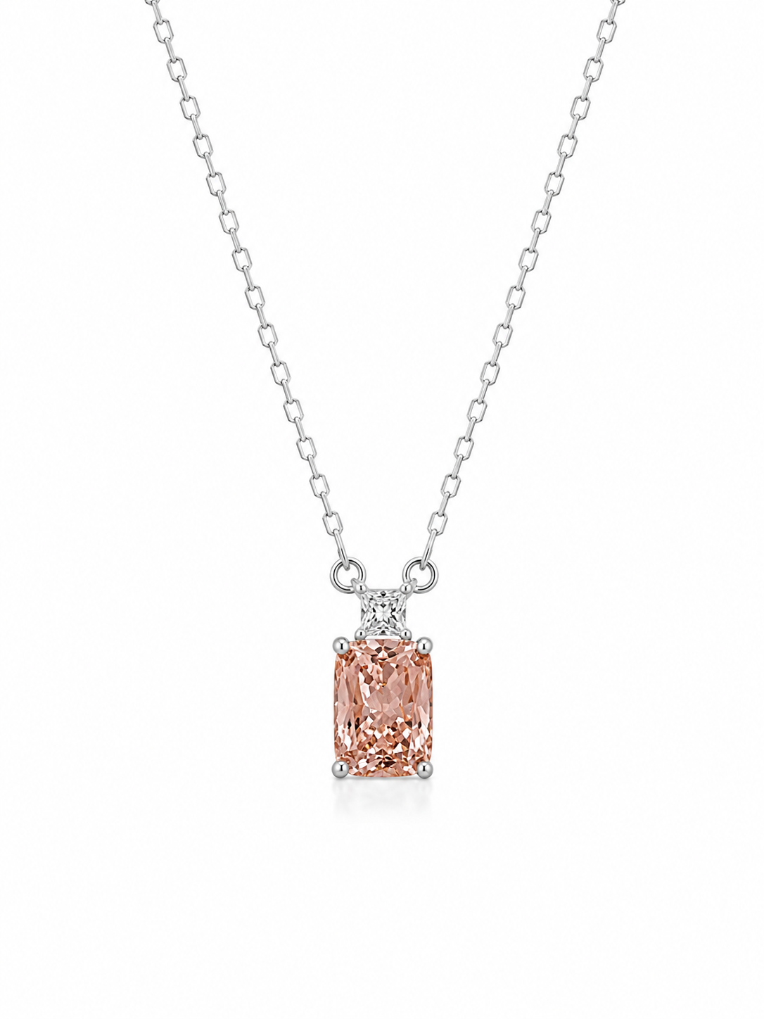 Silver 925 Rectangular Pendant Set