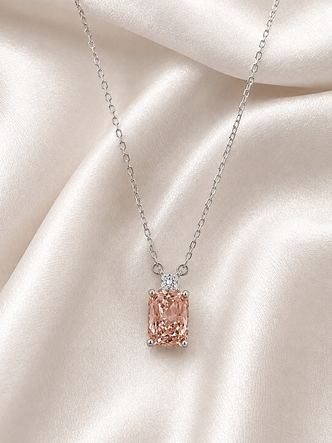 Silver 925 Rectangular Pendant Set