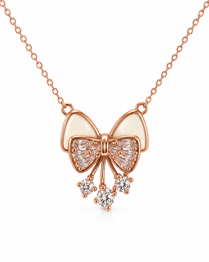 Sliver 925 Rose Gold Necklace Set