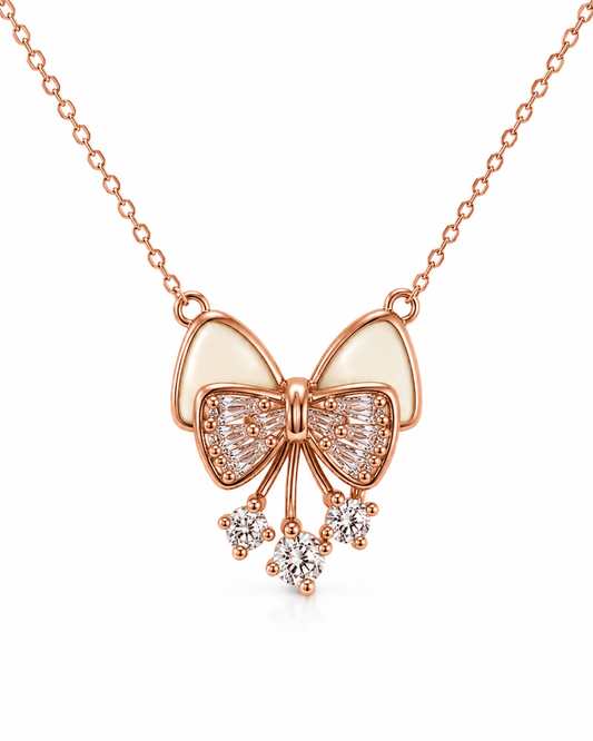 Sliver 925 Rose Gold Necklace Set