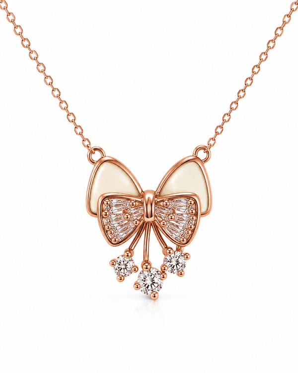 Sliver 925 Rose Gold Necklace Set