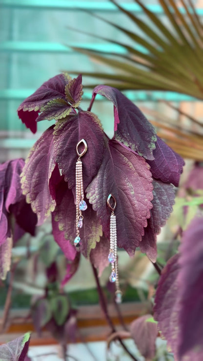 Purple Teardrop Dangle Earrings