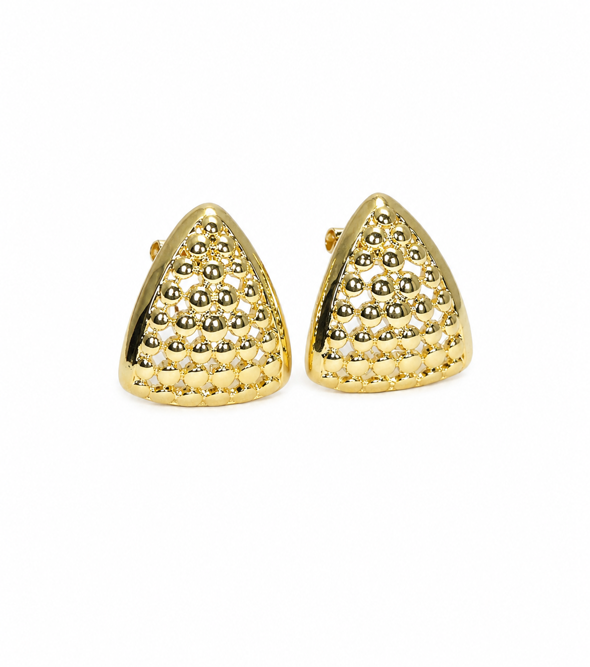 Gold Triangular Studs